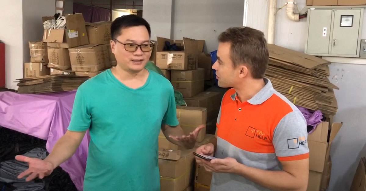 ECOMCARE representative coordinating with a supplier at the factory