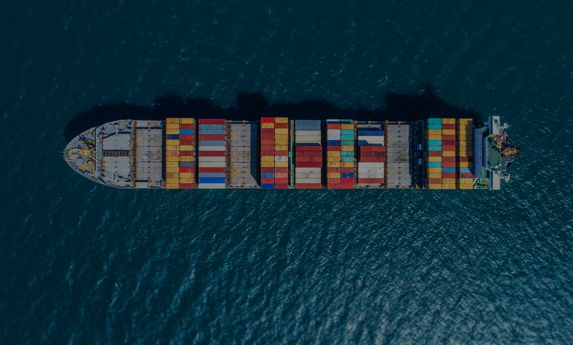 Container ship carrying international freight